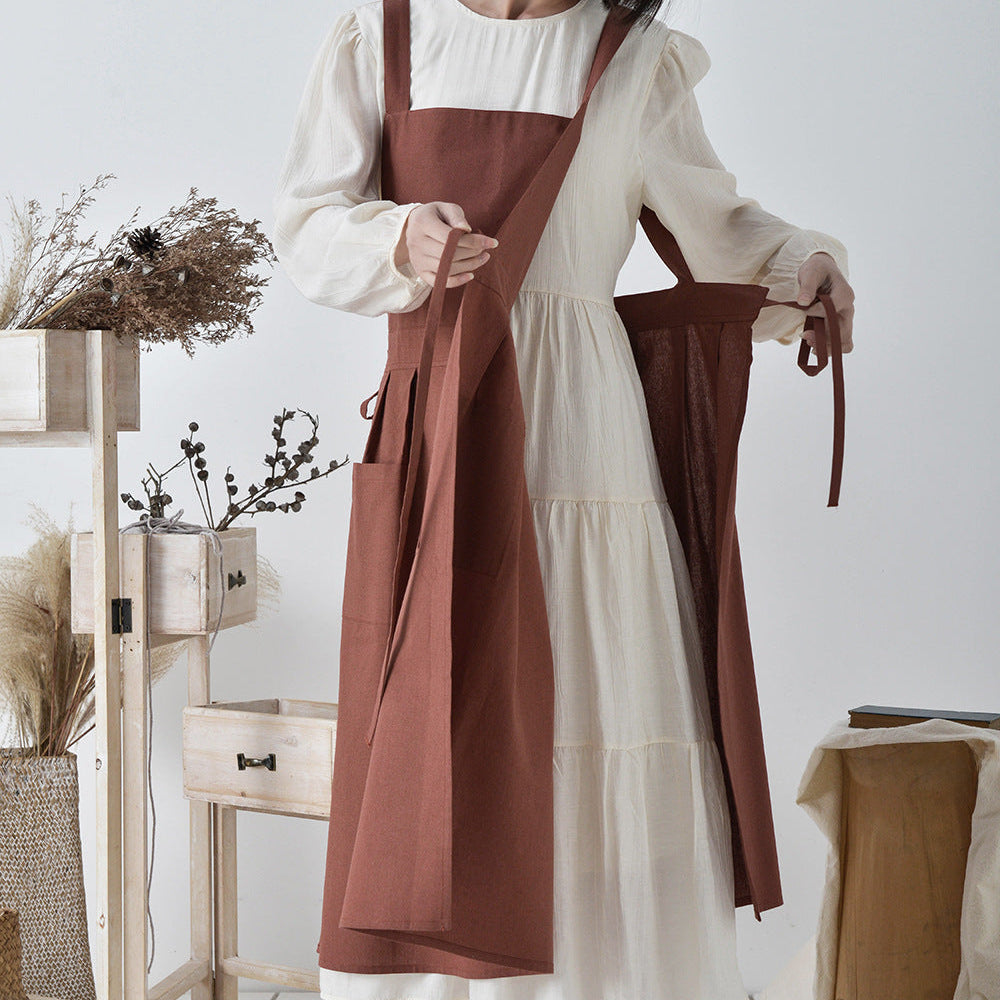 Apron Dress: Pinafore, Cotton, Linen - Japanese-Inspired Mihomu Apron Dress: Pinafore, Cotton, Linen - Japanese-Inspired Mihomu