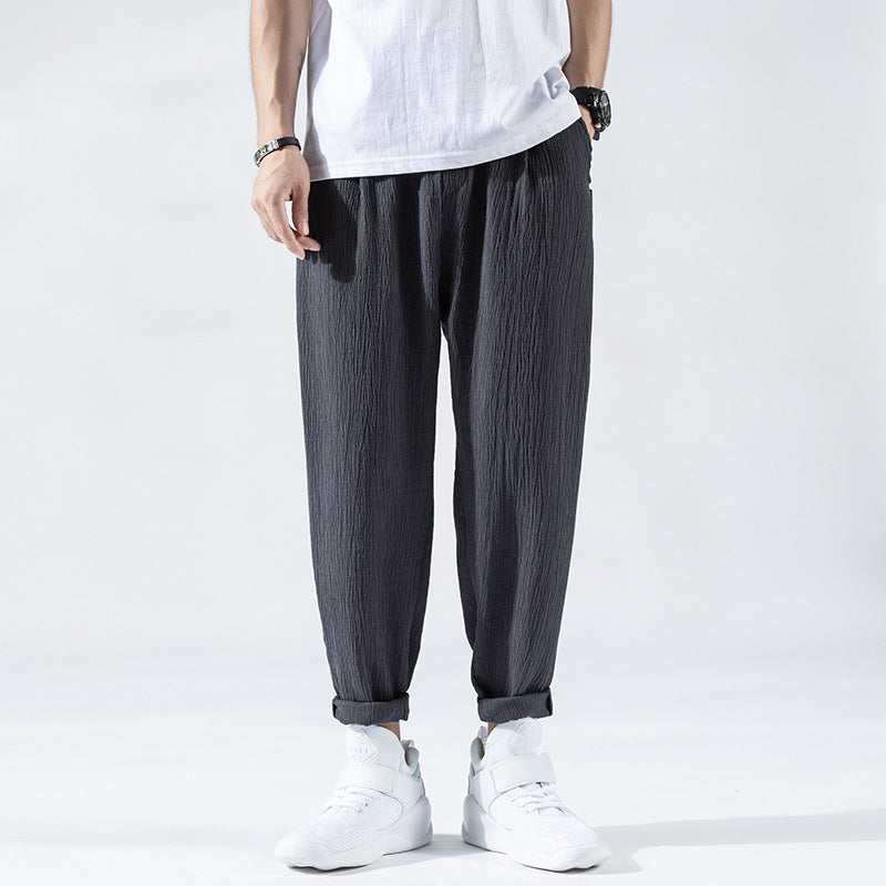 Shiro Linen Cropped Pants