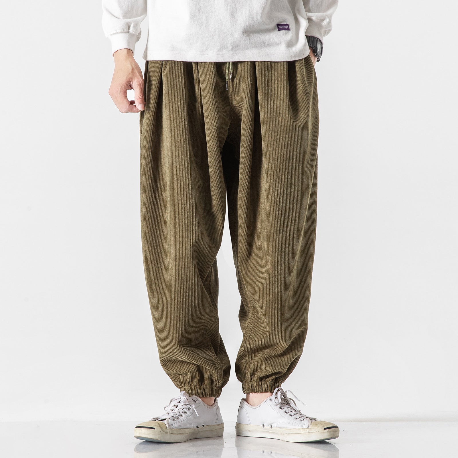 Wide Leg Corduroy Pants Raku らく
