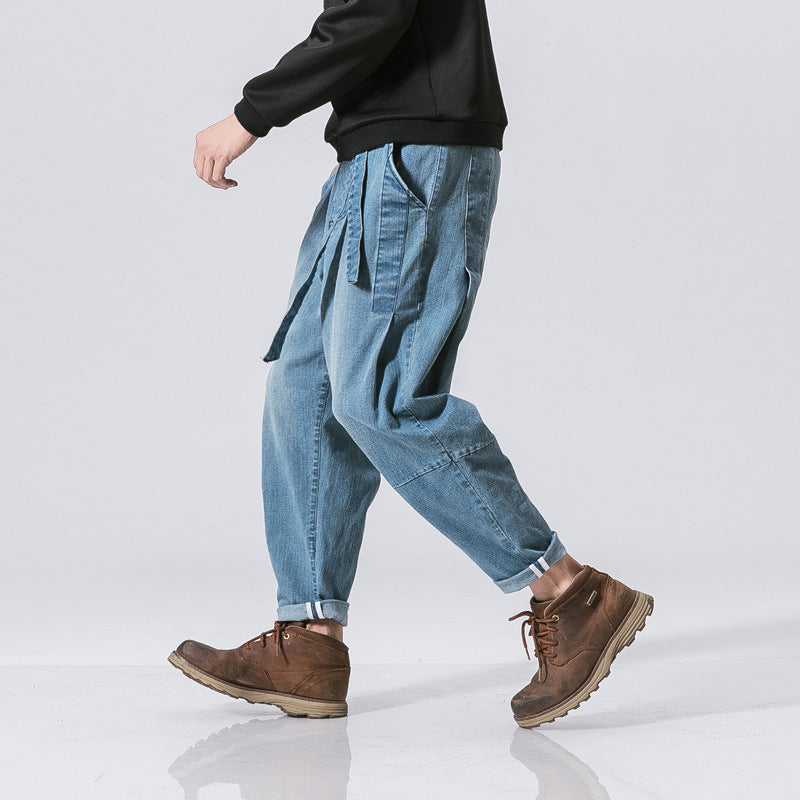 Denim Harem Pants Blue