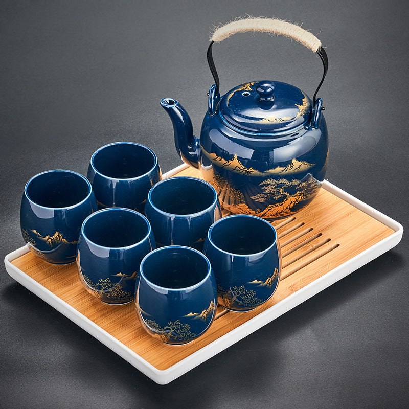 Kinzan Japanese Tea Set 820ml with Bamboo Tray – Mihomu
