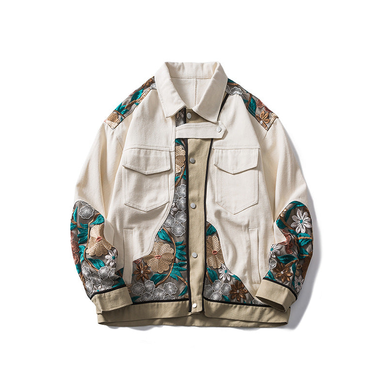 Floral Embroidery Jean Jacket Hanami