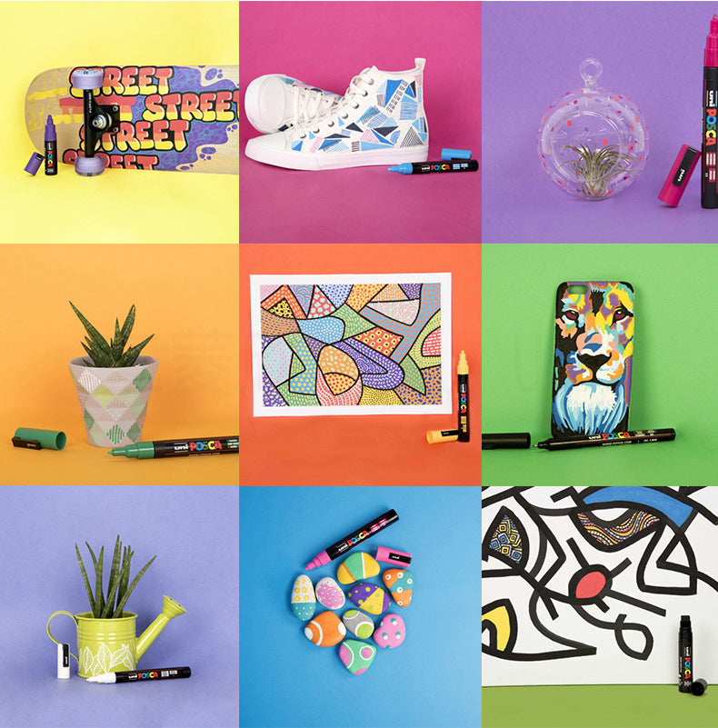 Japanese Uni Posca Paint Marker Set 8 Colors PC-3M 8C