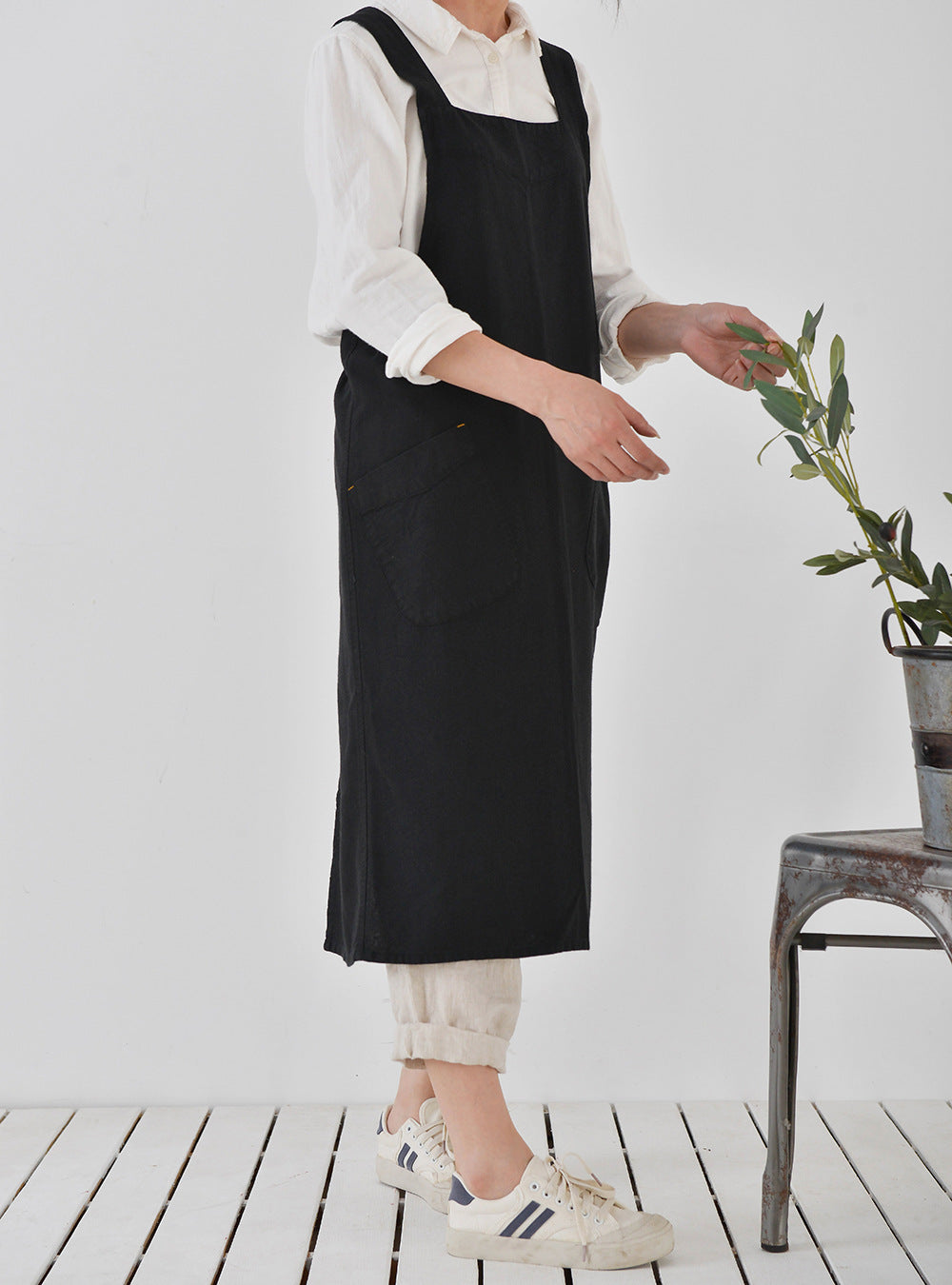 Japanese Washed Linen Apron