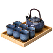 Japanese Tea Set With Bamboo Tray Yoruumi