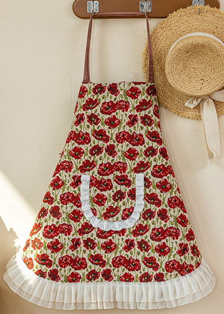 Hana Vintage Bib Apron - Japanese Floral Kitchen Apron | Mihomu