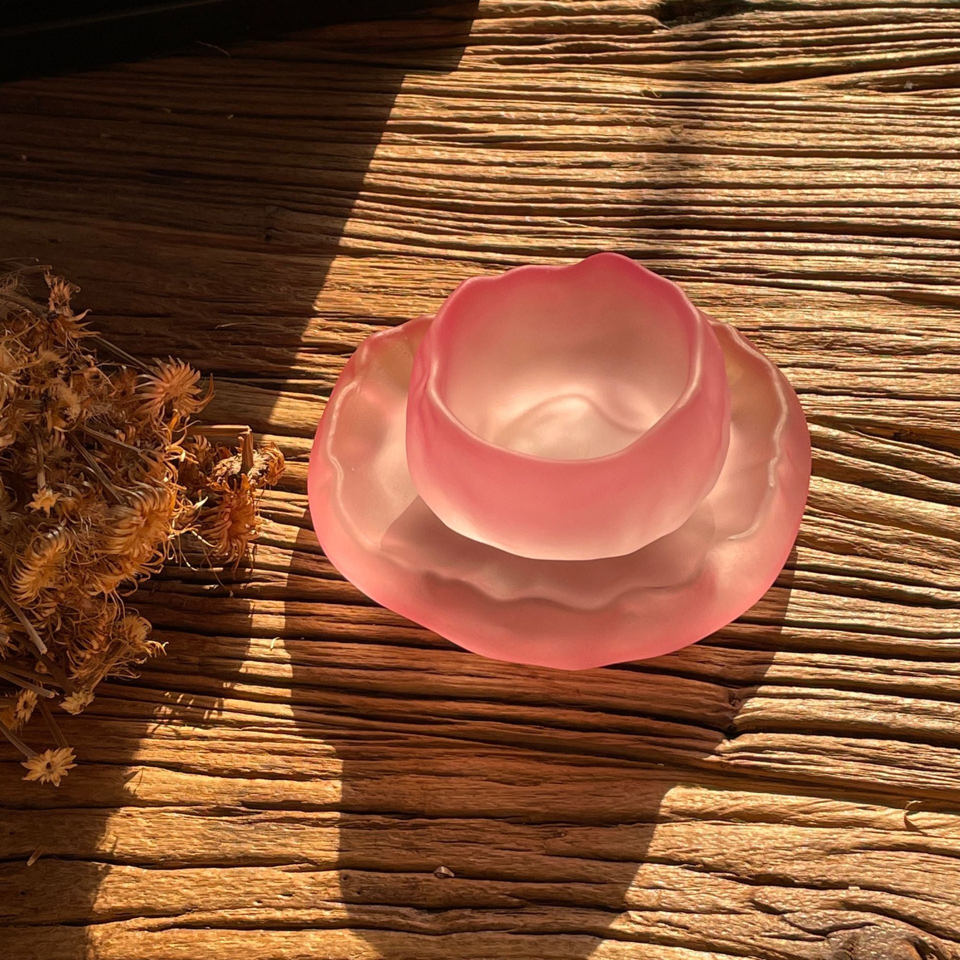 Japanese Frozen Flower Tea Cup Set Hatsuyuki