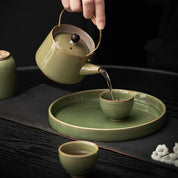 Chisai Japanese Tea Set 200ml Ceramic Teapot with Tray