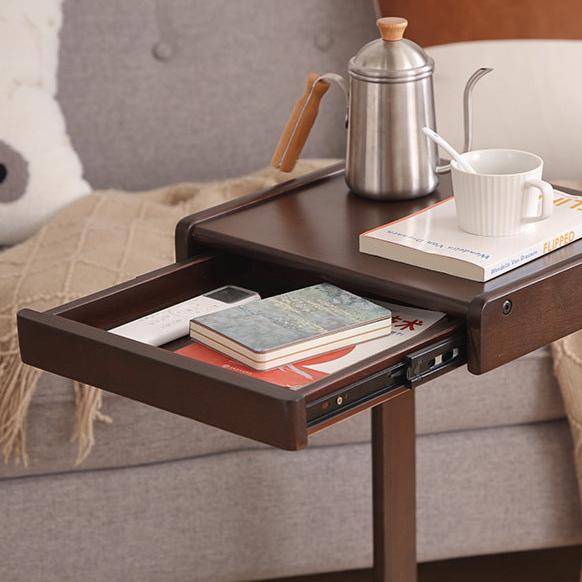 Table d'appoint en bois avec roulettes Moku Move