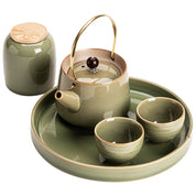 Chisai Japanese Tea Set 200ml Ceramic Teapot with Tray