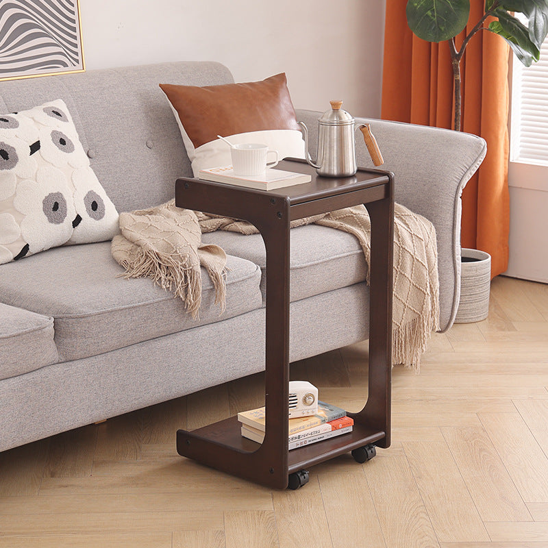 Table d'appoint en bois avec roulettes Moku Move