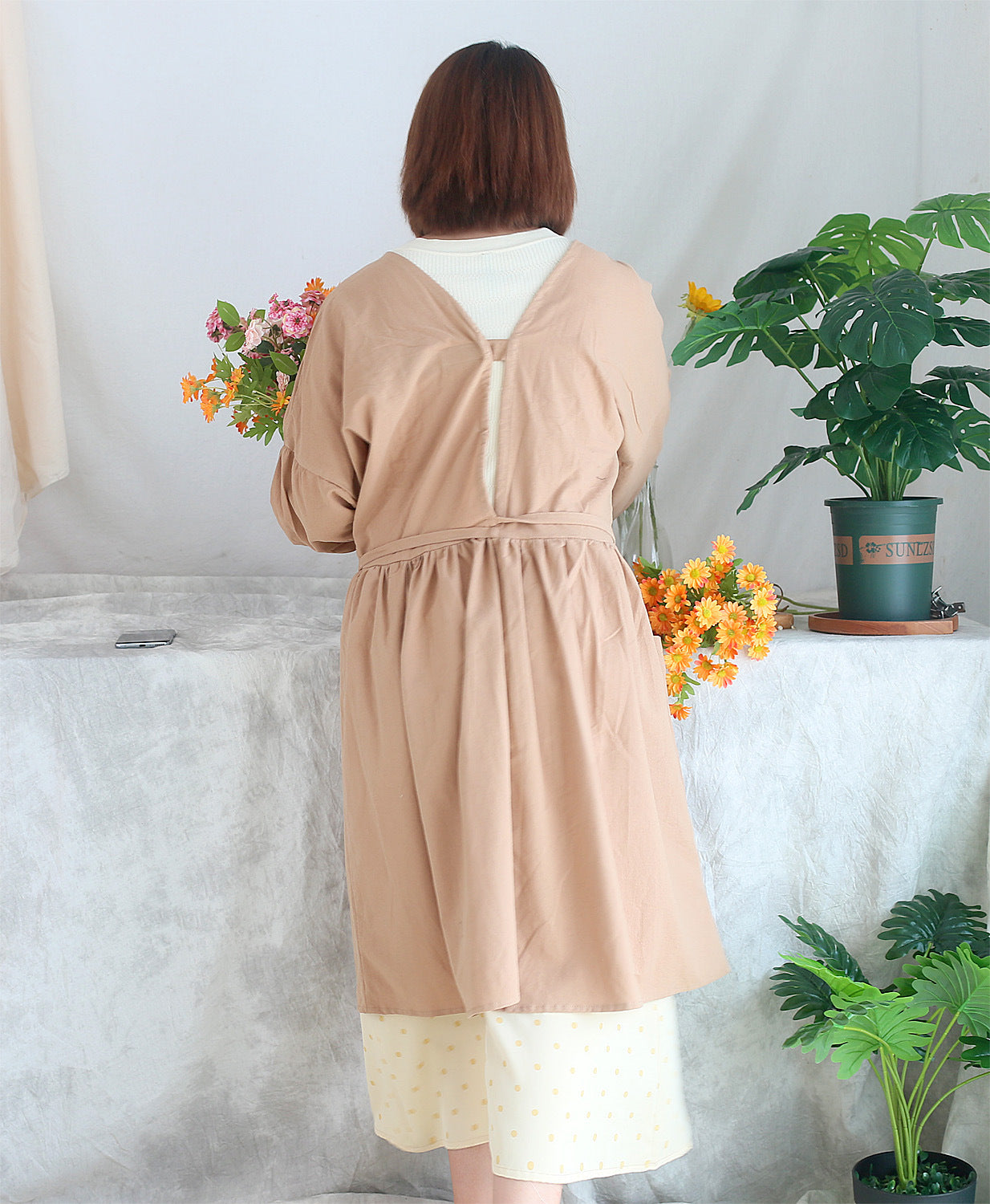 Japanese Apron With Sleeves Mihomu Japanese Apron With Sleeves Mihomu