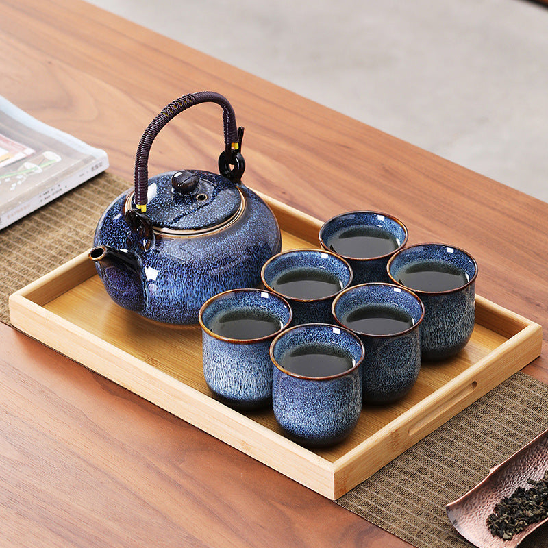 Japanese Tea Set With Bamboo Tray Yoruumi