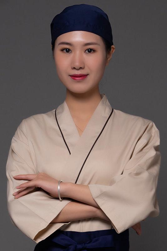 Veste de cuisine japonaise à manches mi-longues