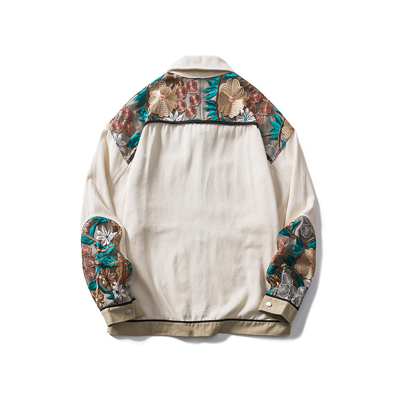 Floral Embroidery Jean Jacket Hanami
