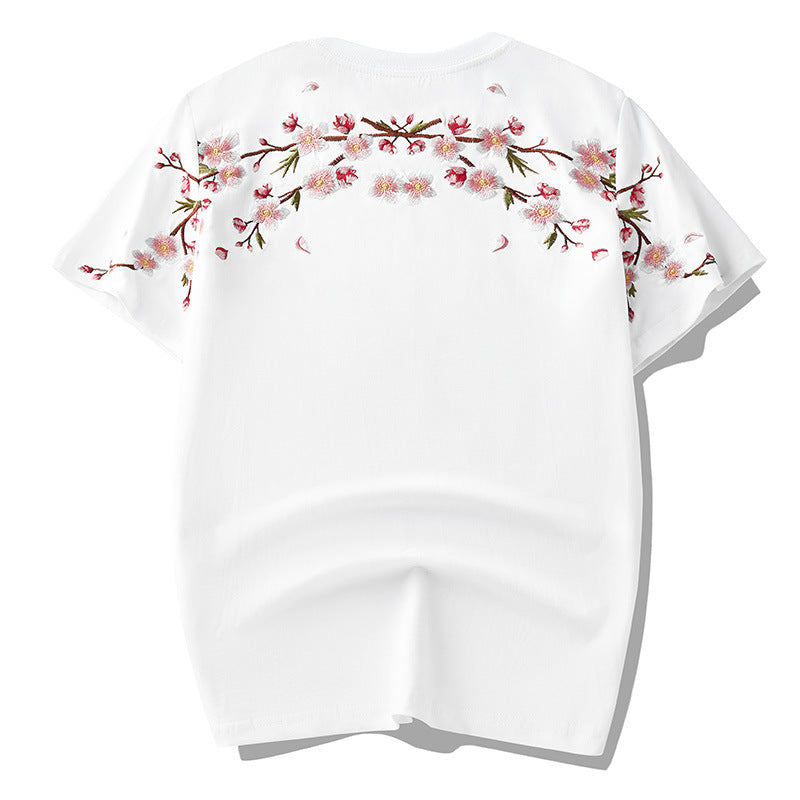 flower embroidered shirt