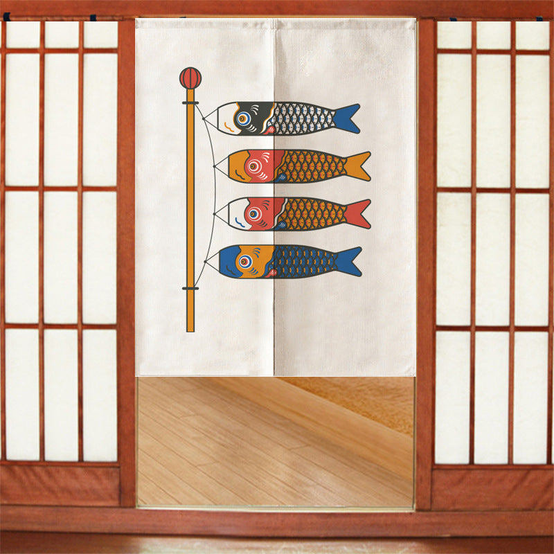 Rideau de porte japonais Noren Koinobori