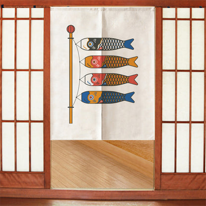 Rideau de porte japonais Noren Koinobori