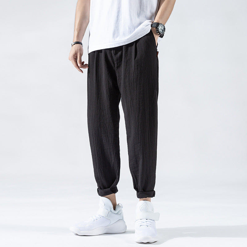 Shiro Linen Cropped Pants