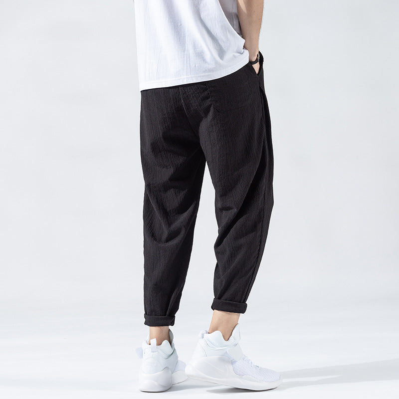Shiro Linen Cropped Pants