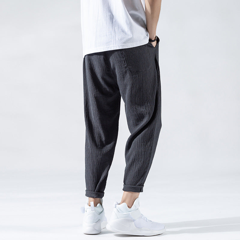 Shiro Linen Cropped Pants