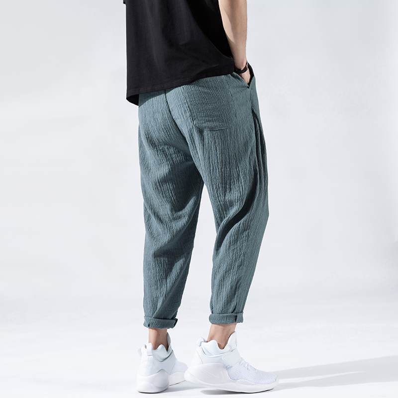 Shiro Linen Cropped Pants