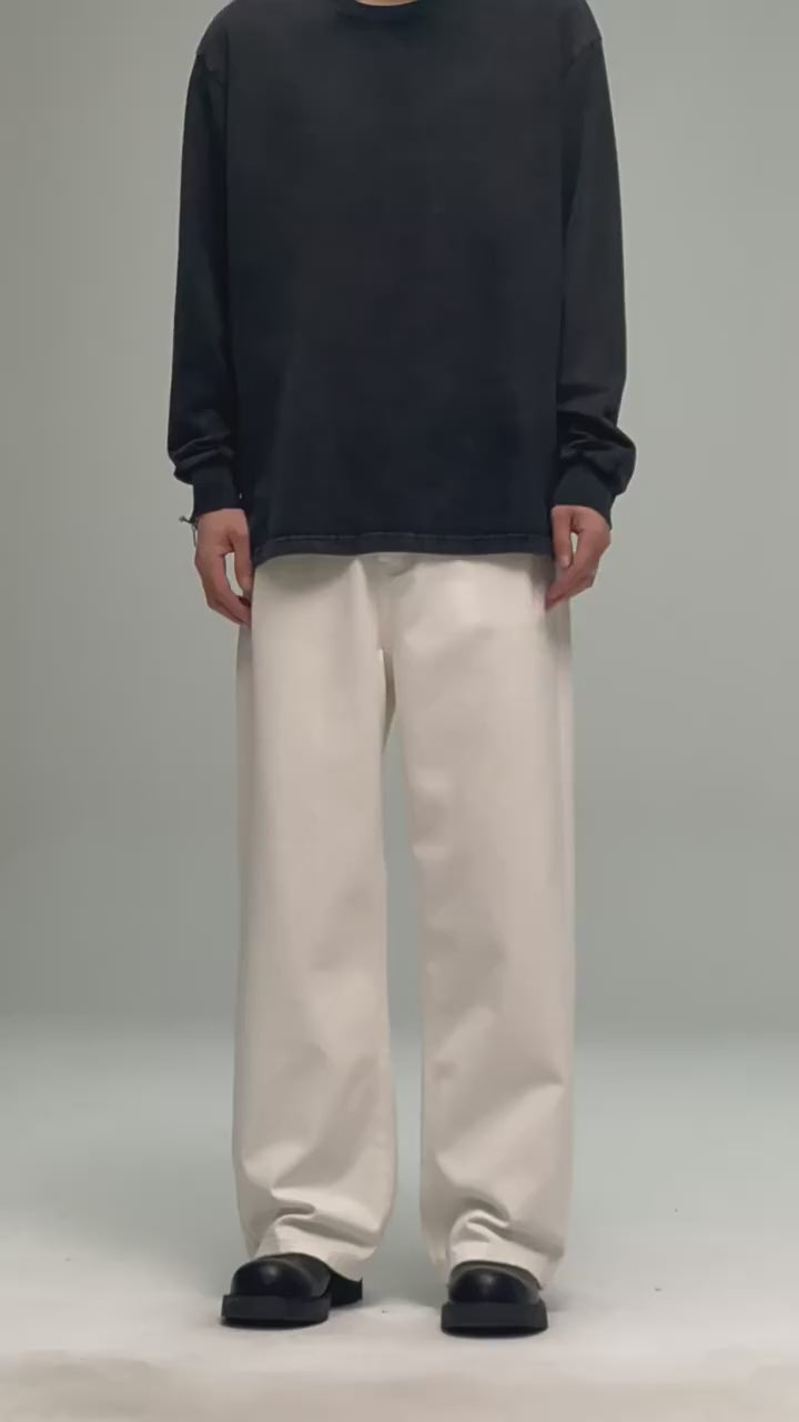 Load video: Wide-Leg Japanese Chino Pants video