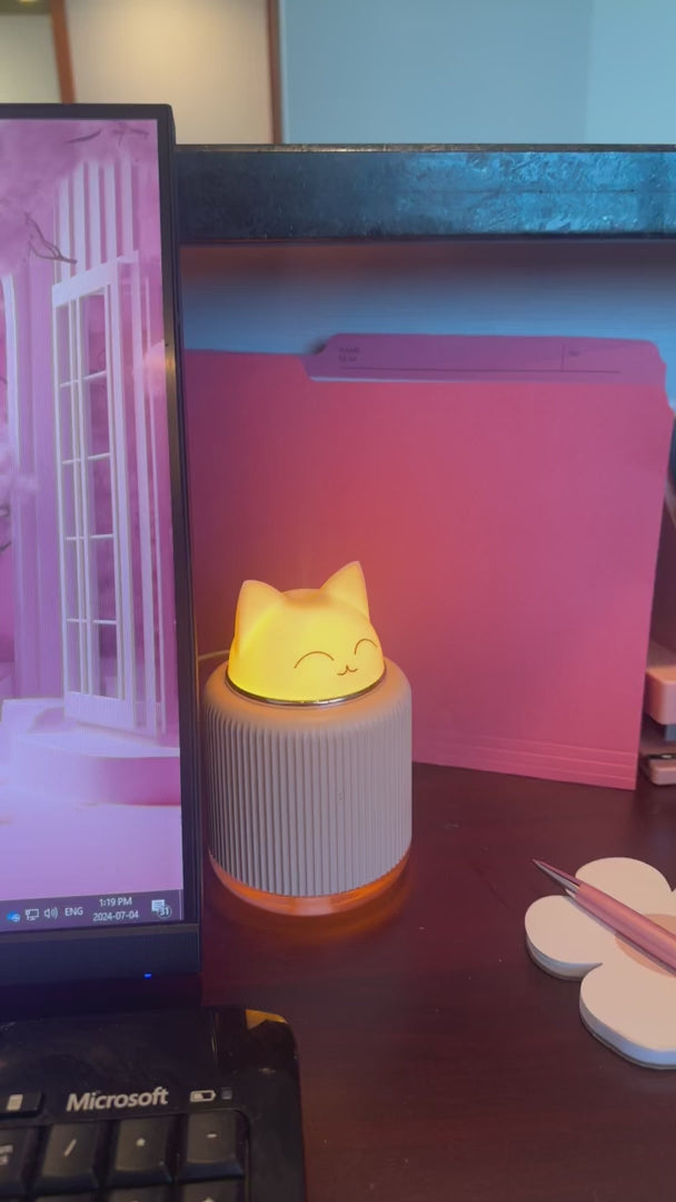 Load video: Nekiyo Japanese-Inspired Cat Mini Humidifier