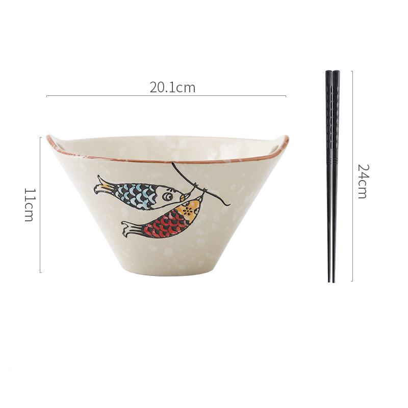 ramen bowl with chopstick holder